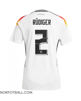 Billige Fotballdrakt Tyskland Antonio Rudiger #2 Replika Hjemmedrakt Dame EM 2024 Kortermet